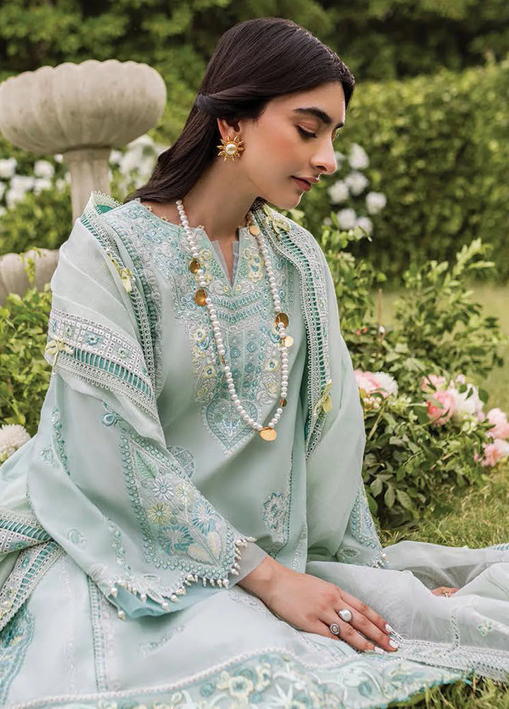 Siraa by Sadaf Fawad Khan Embroidered Lawn Suit Unstitched 3 Piece SDF24SL Zaphira B - Summer Collection