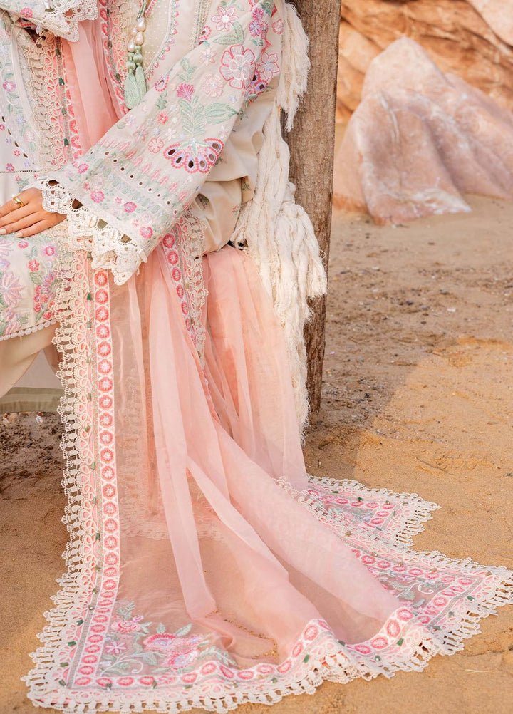 Siraa By Sadaf Fawad Khan Embroidered Lawn Suits Unstitched 3 Piece SDF24S Calah B - Luxury Collection