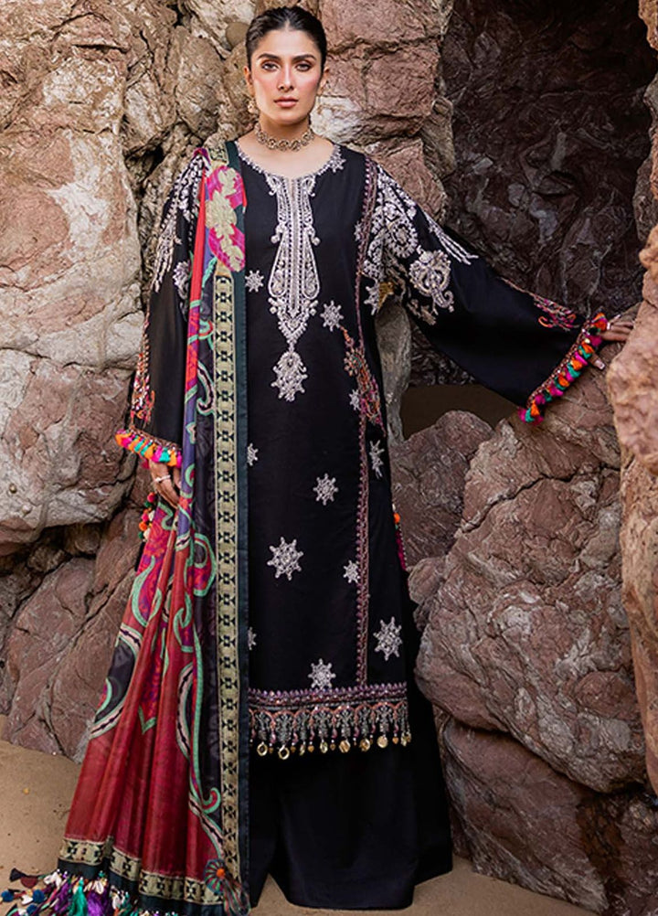 Siraa By Sadaf Fawad Khan Embroidered Lawn Suits Unstitched 3 Piece SDF24S Nuha A - Luxury Collection