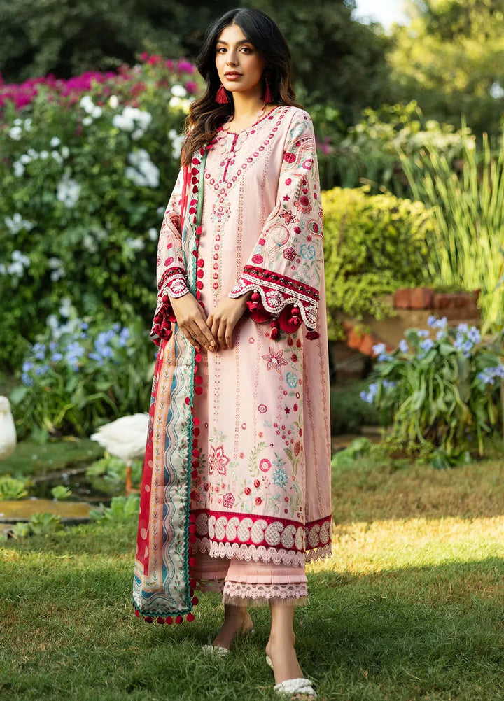 Siraa by Sadaf Fawad Khan Embroidered Lawn Suits Unstitched 3 Piece SDF25S D-1B Paisley Garden - Summer Collection