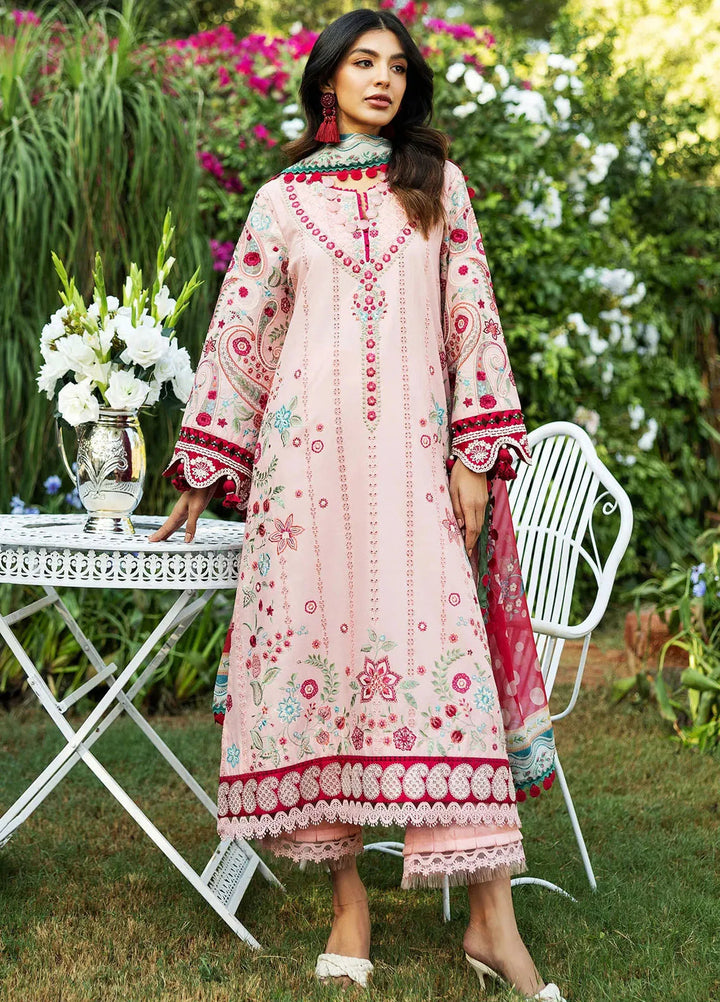 Siraa by Sadaf Fawad Khan Embroidered Lawn Suits Unstitched 3 Piece SDF25S D-1B Paisley Garden - Summer Collection
