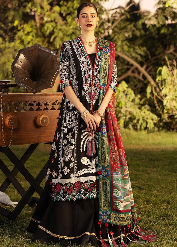 Siraa by Sadaf Fawad Khan Embroidered Lawn Suits Unstitched 3 Piece SDF25S D-2A Palm Island - Summer Collection