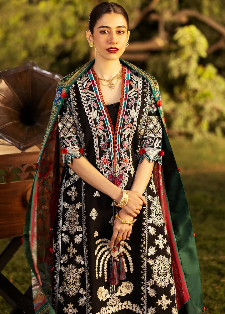 Siraa by Sadaf Fawad Khan Embroidered Lawn Suits Unstitched 3 Piece SDF25S D-2A Palm Island - Summer Collection