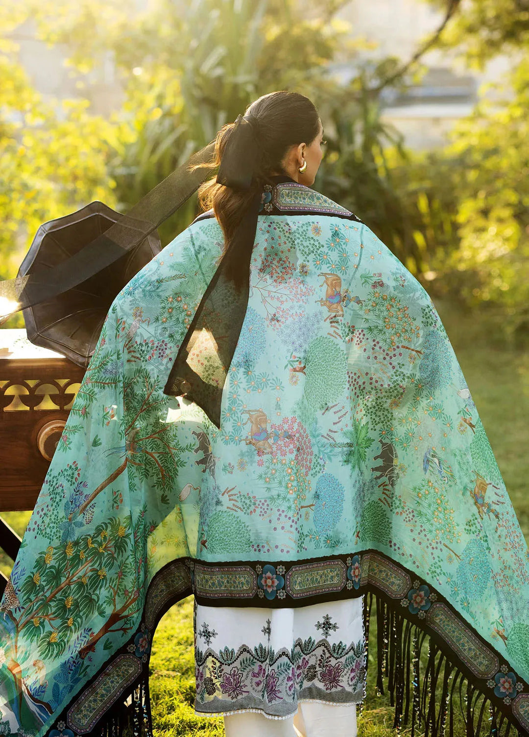 Siraa by Sadaf Fawad Khan Embroidered Lawn Suits Unstitched 3 Piece SDF25S D-2B Palm Island - Summer Collection