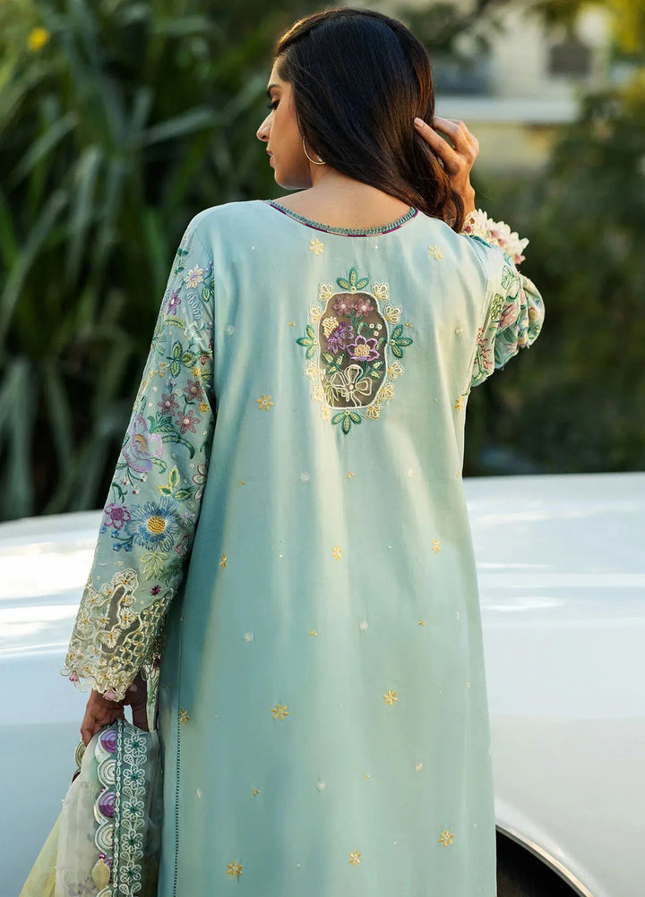 Minor Defect - Siraa by Sadaf Fawad Khan Embroidered Lawn Suits Unstitched 3 Piece SDF25S D-3A Mid Summer Evening - Summer Collection