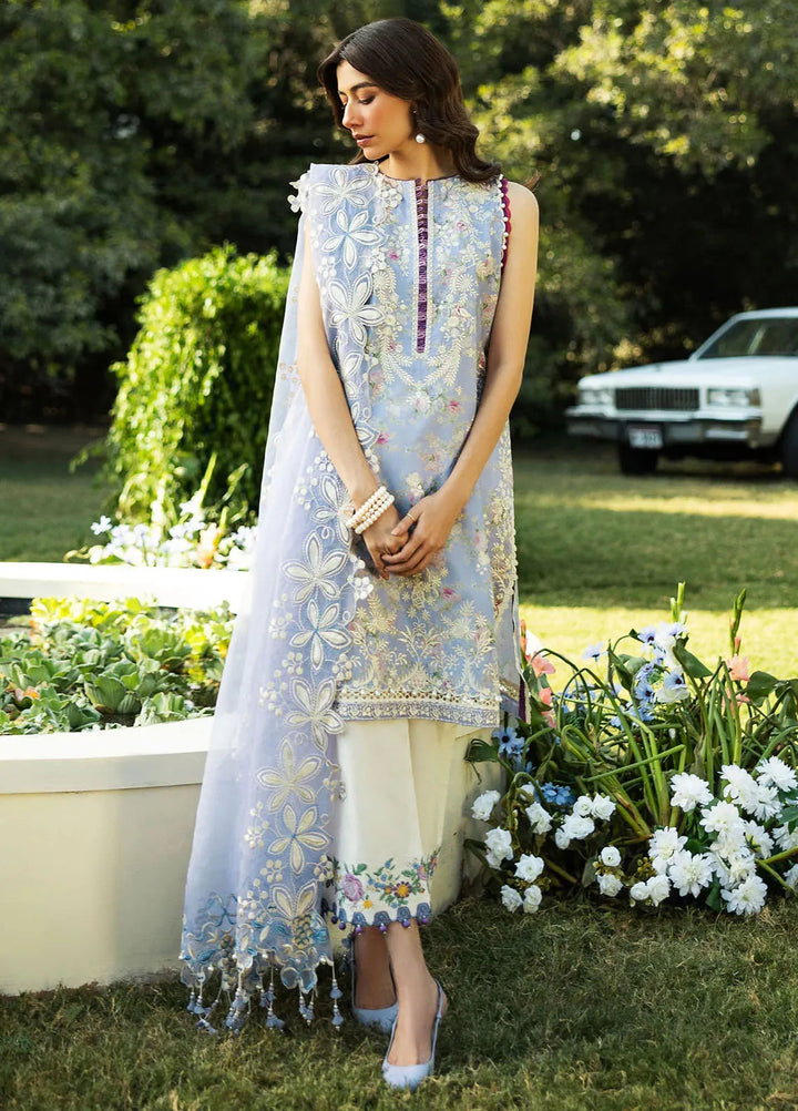 Siraa by Sadaf Fawad Khan Embroidered Lawn Suits Unstitched 3 Piece SDF25S D-4A Bloom - Summer Collection