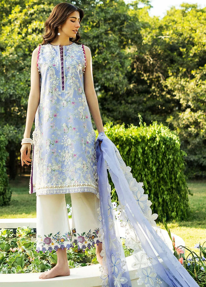 Siraa by Sadaf Fawad Khan Embroidered Lawn Suits Unstitched 3 Piece SDF25S D-4A Bloom - Summer Collection