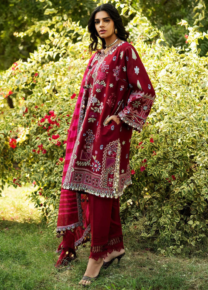 Siraa by Sadaf Fawad Khan Embroidered Lawn Suits Unstitched 3 Piece SDF25S D-5B Wisteria - Summer Collection