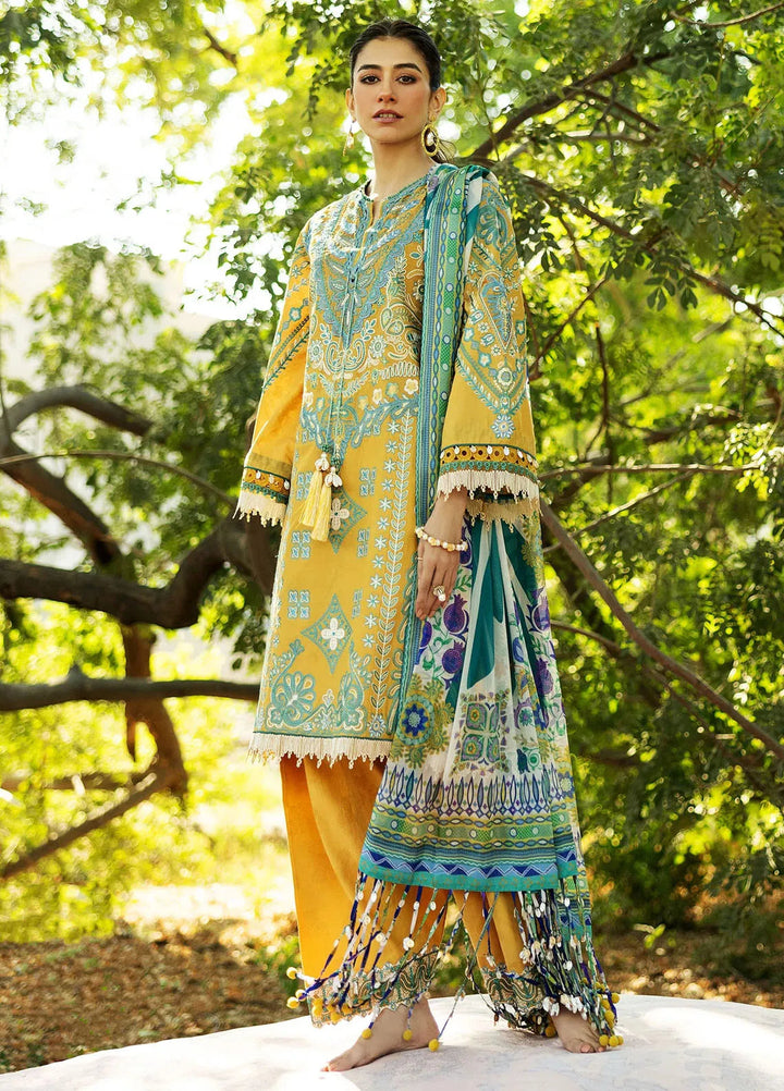 Siraa by Sadaf Fawad Khan Embroidered Lawn Suits Unstitched 3 Piece SDF25S D-6B Liana - Summer Collection