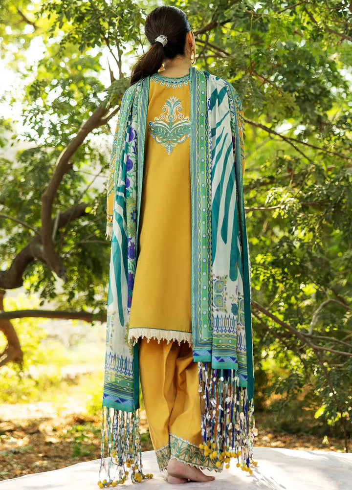 Siraa by Sadaf Fawad Khan Embroidered Lawn Suits Unstitched 3 Piece SDF25S D-6B Liana - Summer Collection