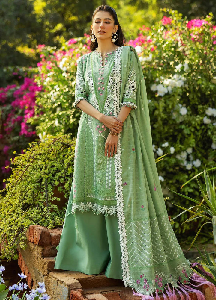 Siraa by Sadaf Fawad Khan Embroidered Lawn Suits Unstitched 3 Piece SDF25S D-7A French Hearts - Summer Collection