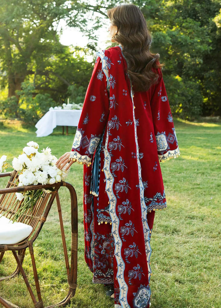 Siraa by Sadaf Fawad Khan Embroidered Lawn Suits Unstitched 3 Piece SDF25S D-8A Koi - Summer Collection