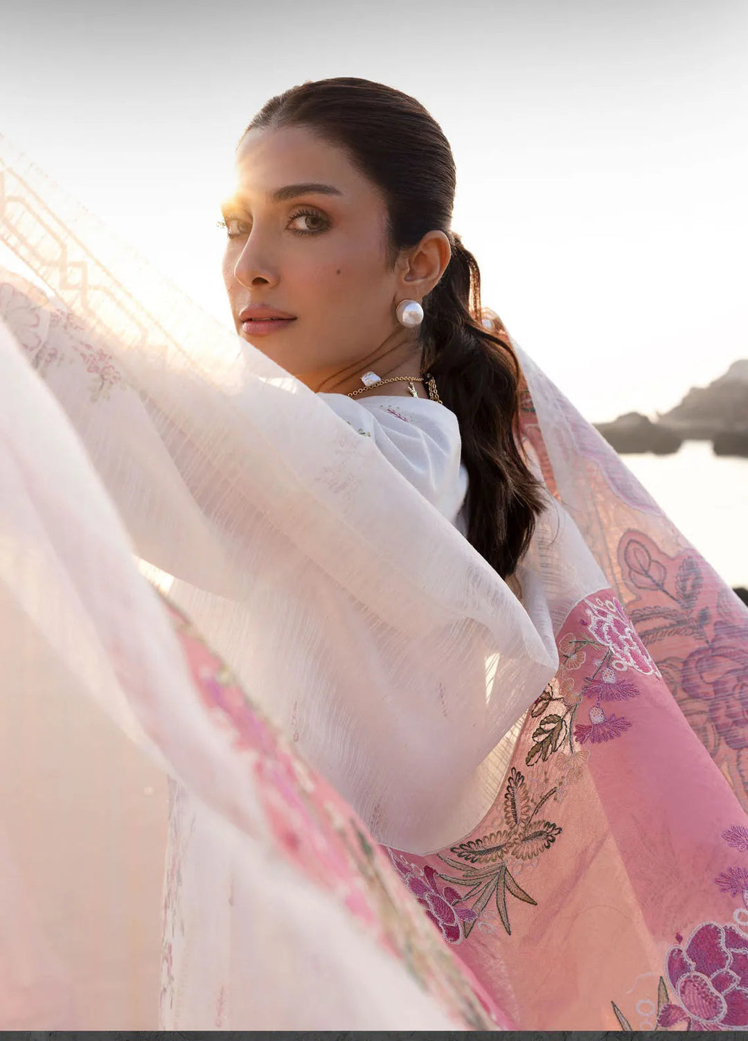 Sirene by Mahnur Embroidered Lawn Suit Unstitched 3 Piece MN25L D-11 Aria - Summer Collection