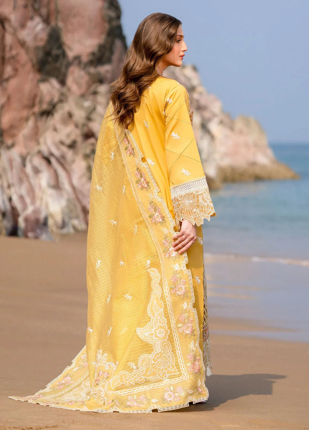 Sirene by Mahnur Embroidered Lawn Suit Unstitched 3 Piece MN25L D-2B Dahlia - Summer Collection