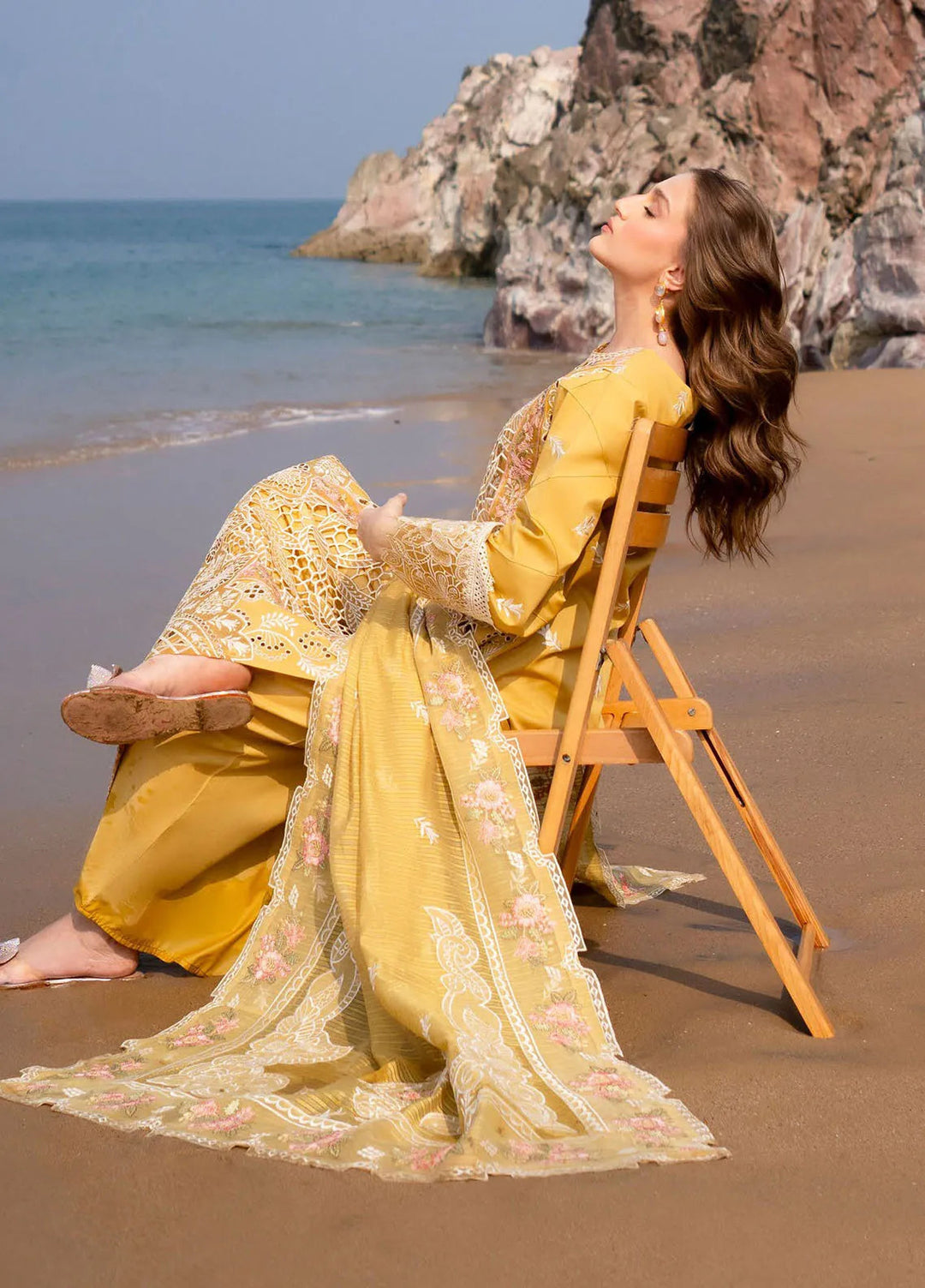 Sirene by Mahnur Embroidered Lawn Suit Unstitched 3 Piece MN25L D-2B Dahlia - Summer Collection