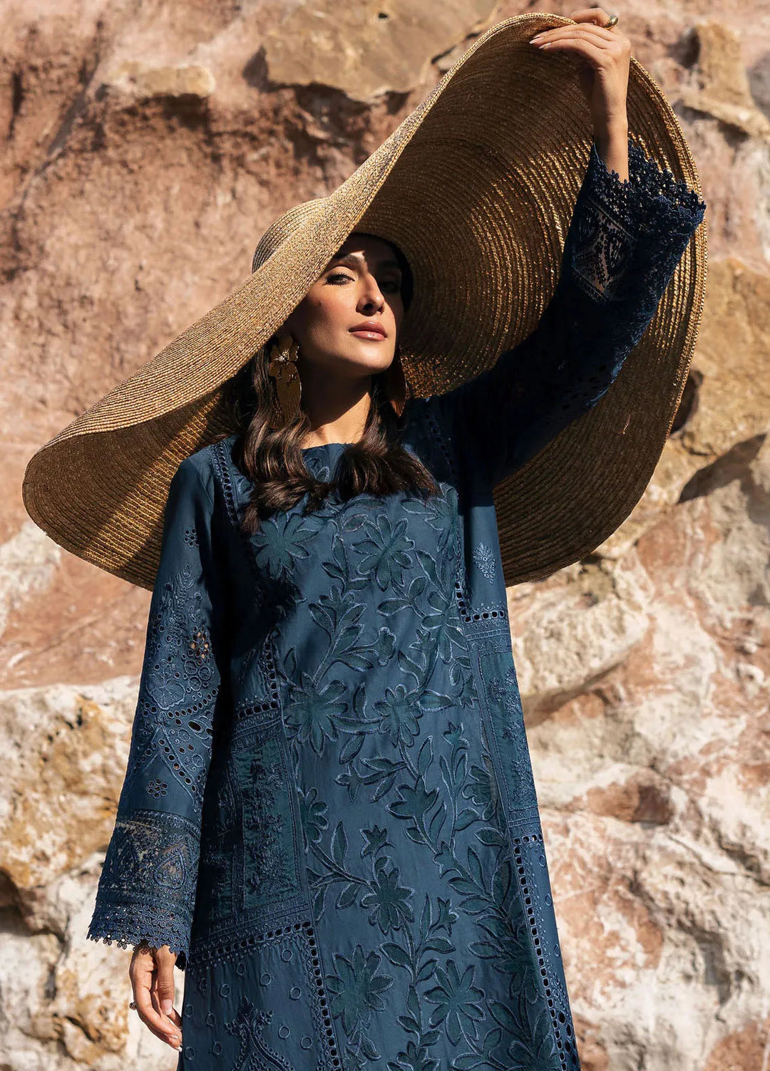 Sirene by Mahnur Embroidered Lawn Suit Unstitched 3 Piece MN25L D-3A Iris - Summer Collection