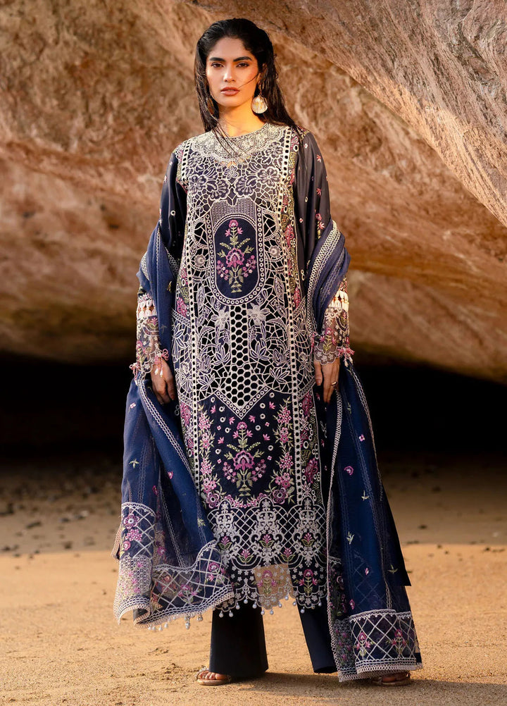 Sirene by Mahnur Embroidered Lawn Suit Unstitched 3 Piece MN25L D-4 Derya - Summer Collection