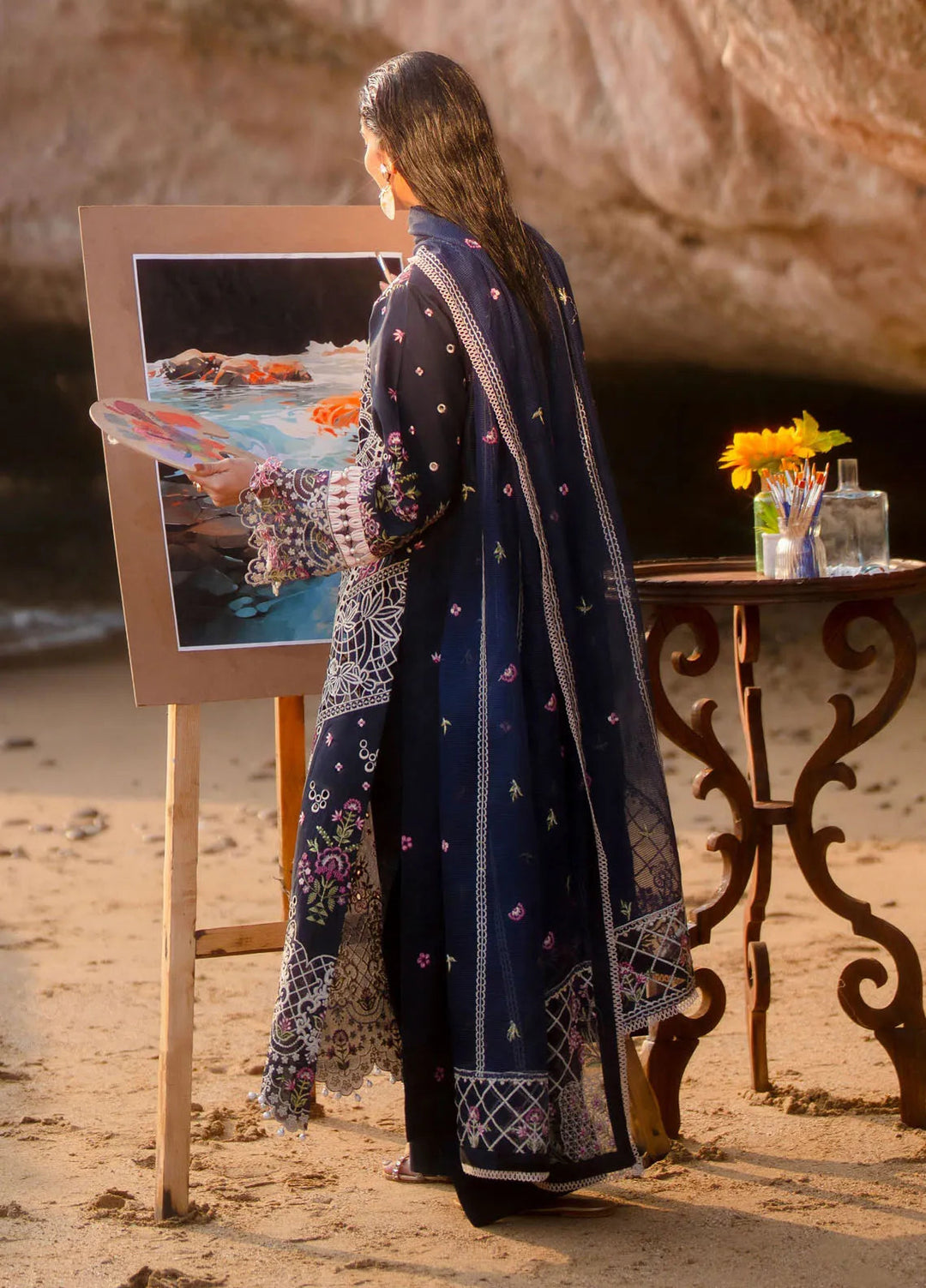 Sirene by Mahnur Embroidered Lawn Suit Unstitched 3 Piece MN25L D-4 Derya - Summer Collection