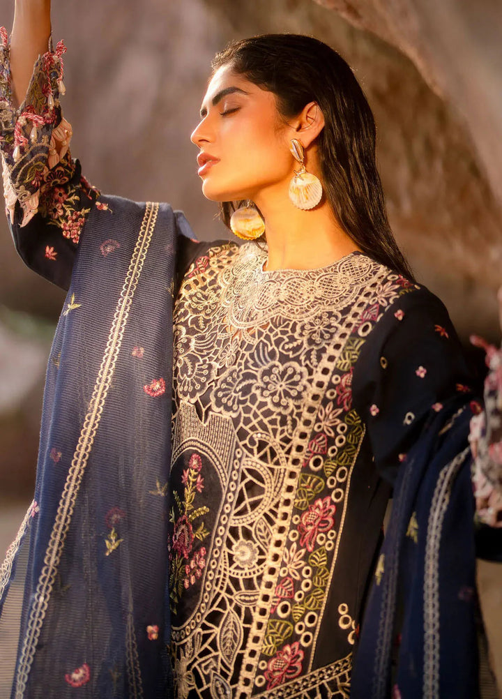 Sirene by Mahnur Embroidered Lawn Suit Unstitched 3 Piece MN25L D-4 Derya - Summer Collection