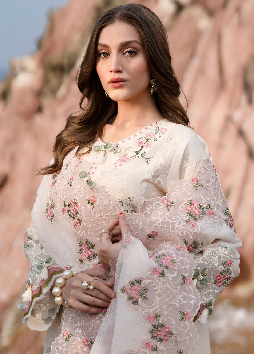 Sirene by Mahnur Embroidered Lawn Suit Unstitched 3 Piece MN25L D-5 Wisteria - Summer Collection
