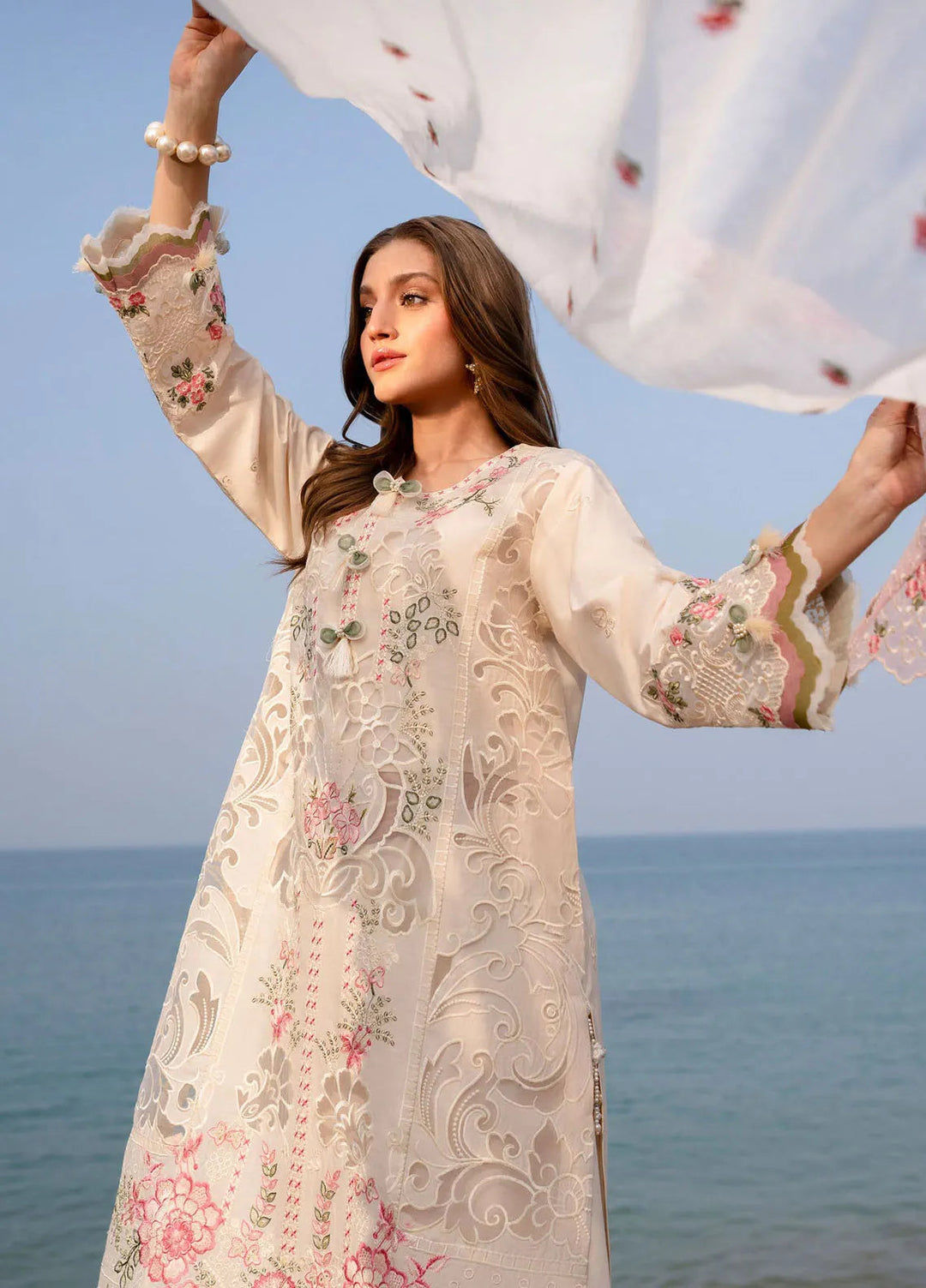 Sirene by Mahnur Embroidered Lawn Suit Unstitched 3 Piece MN25L D-5 Wisteria - Summer Collection