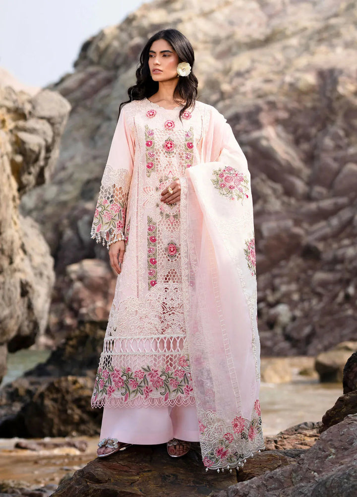 Sirene by Mahnur Embroidered Lawn Suit Unstitched 3 Piece MN25L D-6 Azalea - Summer Collection
