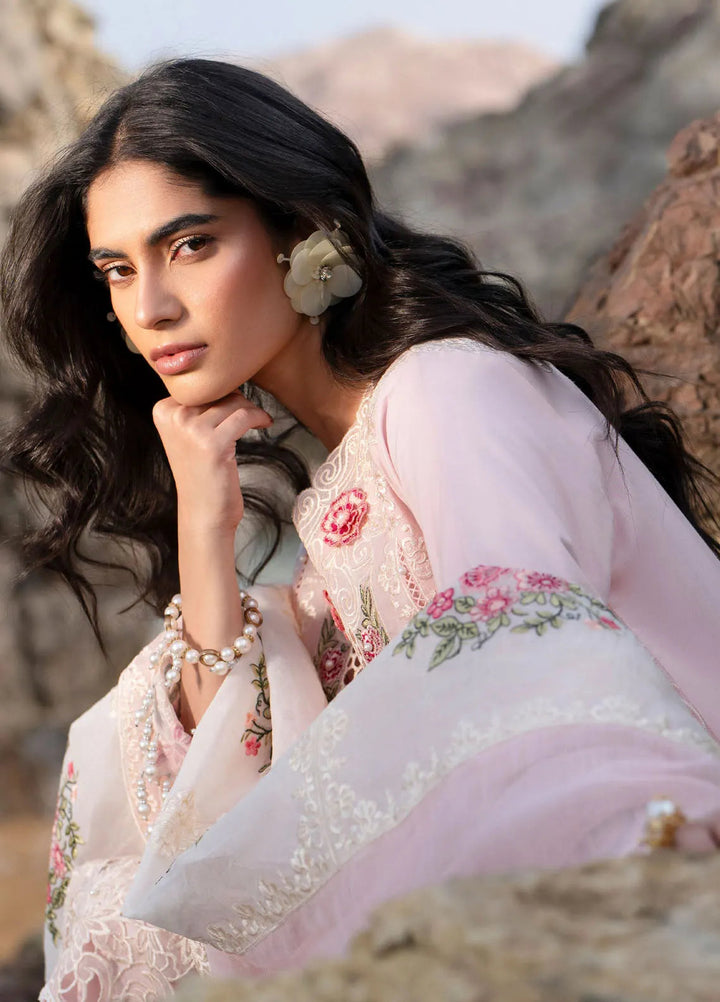 Sirene by Mahnur Embroidered Lawn Suit Unstitched 3 Piece MN25L D-6 Azalea - Summer Collection