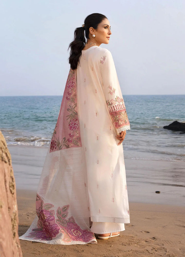 Sirene by Mahnur Embroidered Lawn Suit Unstitched 3 Piece MN25L D-7 Magnolia - Summer Collection