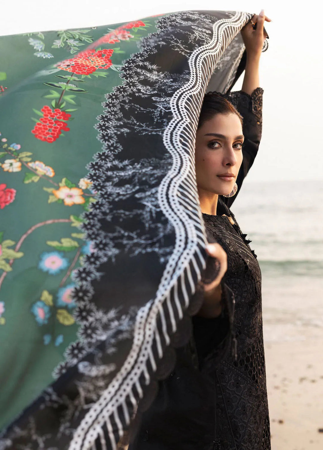 Sirene by Mahnur Embroidered Lawn Suit Unstitched 3 Piece MN25L D-8 Sierre - Summer Collection