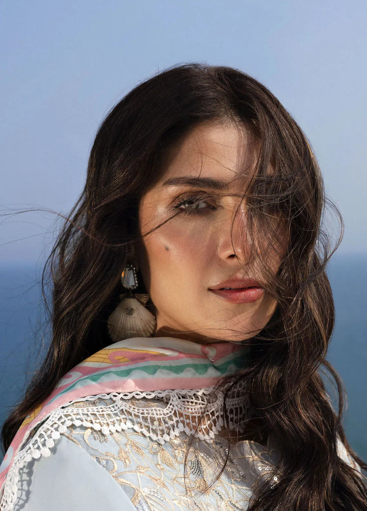 Sirene by Mahnur Embroidered Lawn Suit Unstitched 3 Piece MN25L D-9 Luna - Summer Collection