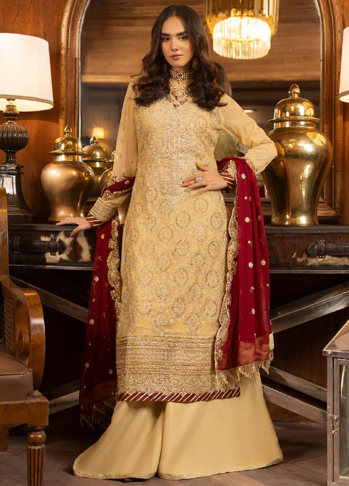 Sirr-e-Ayaa By AY Textile Embroidered Chiffon Suits Unstitched 3 Piece AYT23SA Beige Ballet - Luxury Collection