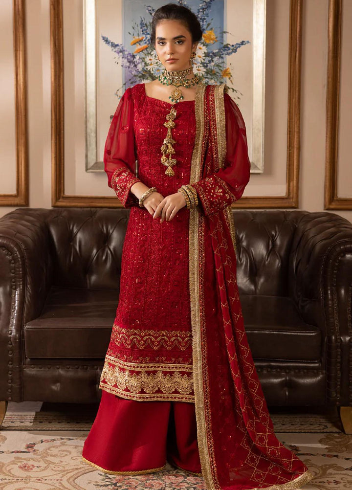 Sirr-e-Ayaa By AY Textile Embroidered Chiffon Suits Unstitched 3 Piece AYT23SA Crimson Overture - Luxury Collection
