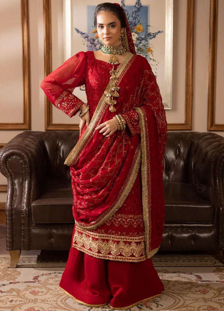 Sirr-e-Ayaa By AY Textile Embroidered Chiffon Suits Unstitched 3 Piece AYT23SA Crimson Overture - Luxury Collection