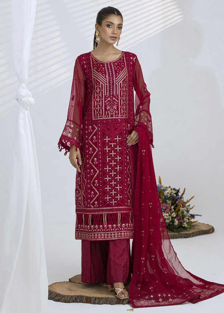 Sitara By Shamooz Embroidered Chiffon Suits Unstitched 4 Piece SHM23ST SU-075 Aatishi - Festive Collection