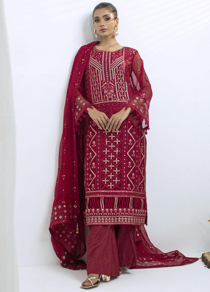 Sitara By Shamooz Embroidered Chiffon Suits Unstitched 4 Piece SHM23ST SU-075 Aatishi - Festive Collection