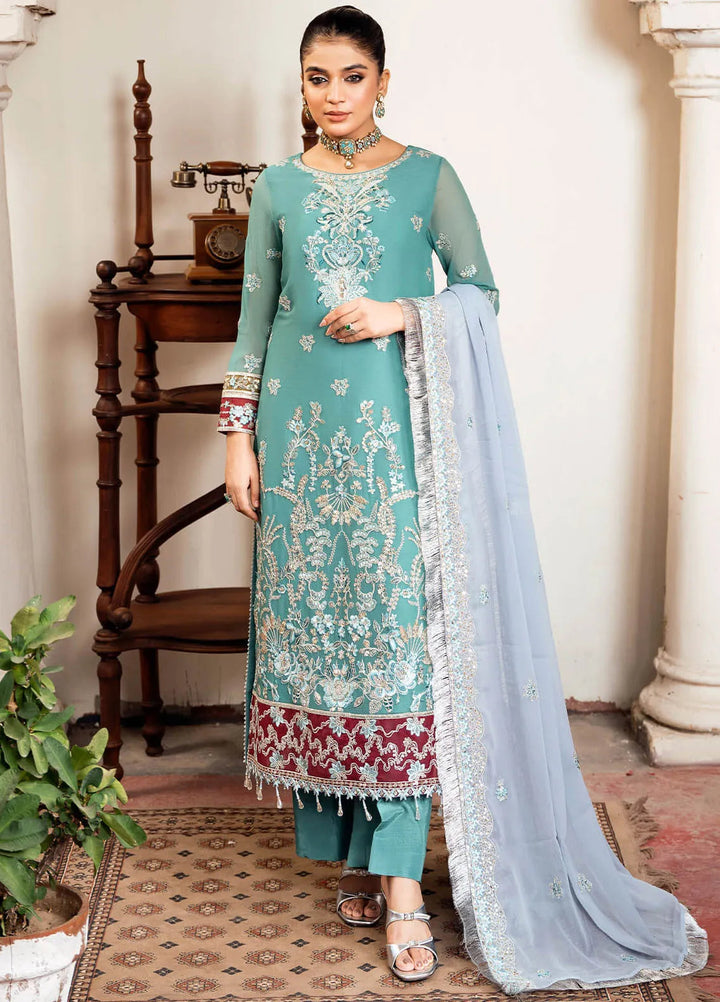 Sitarah by Imrozia Embroidered Chiffon Suit Unstitched 3 Piece IM24LC I-211 Nikhat - Luxury Collection