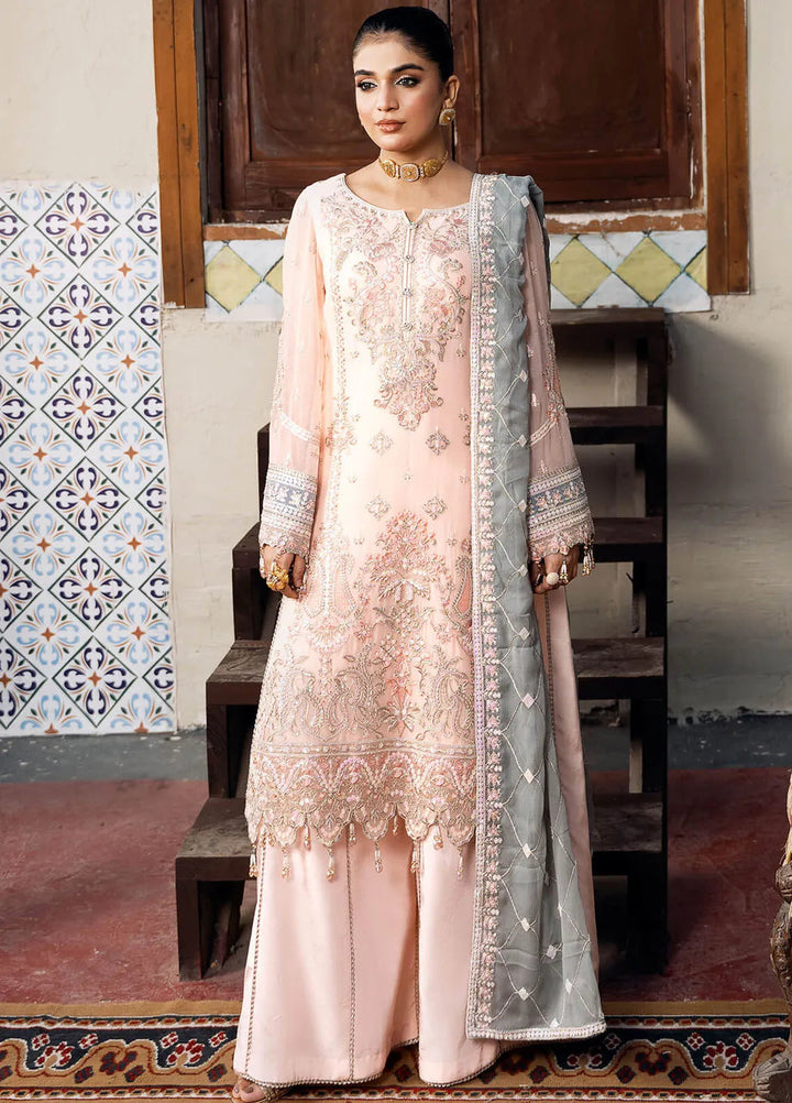 Sitarah by Imrozia Embroidered Chiffon Suit Unstitched 3 Piece IM24LC I-213 Roshnayi - Luxury Collection