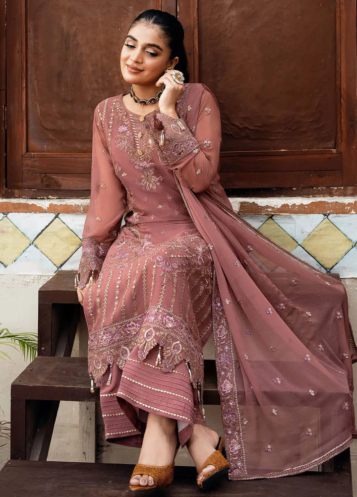 Sitarah by Imrozia Embroidered Chiffon Suit Unstitched 3 Piece IM24LC I-216 Parnoor - Luxury Collection