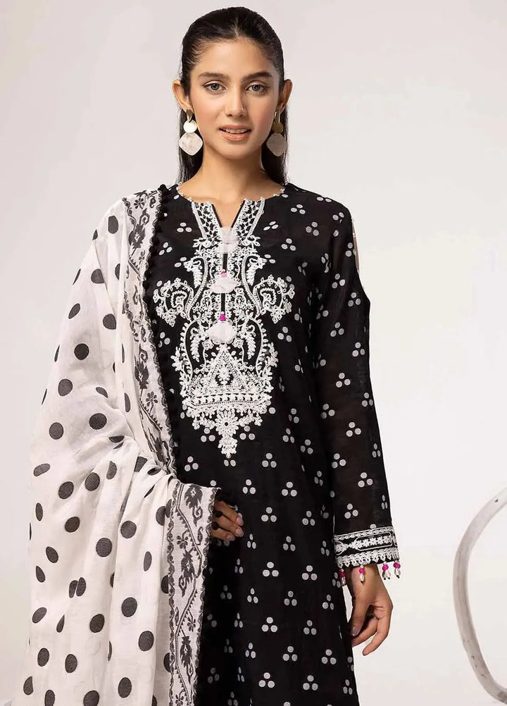Slate By Gul Ahmed Embroidered Jacquard Suit Unstitched 4 Piece GA24SBW MJ-42022 - Summer Collection