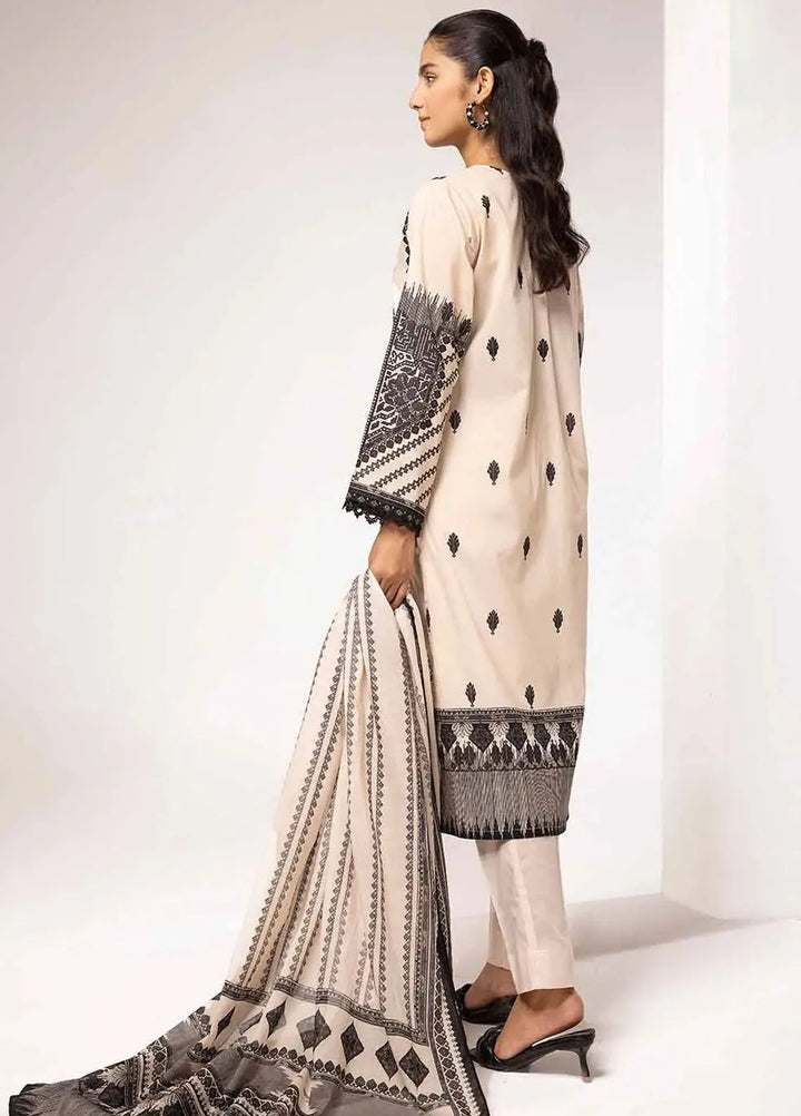 Slate By Gul Ahmed Printed Lawn Suit Unstitched 2 Piece GA24SBW BT-42002 - Summer Collection