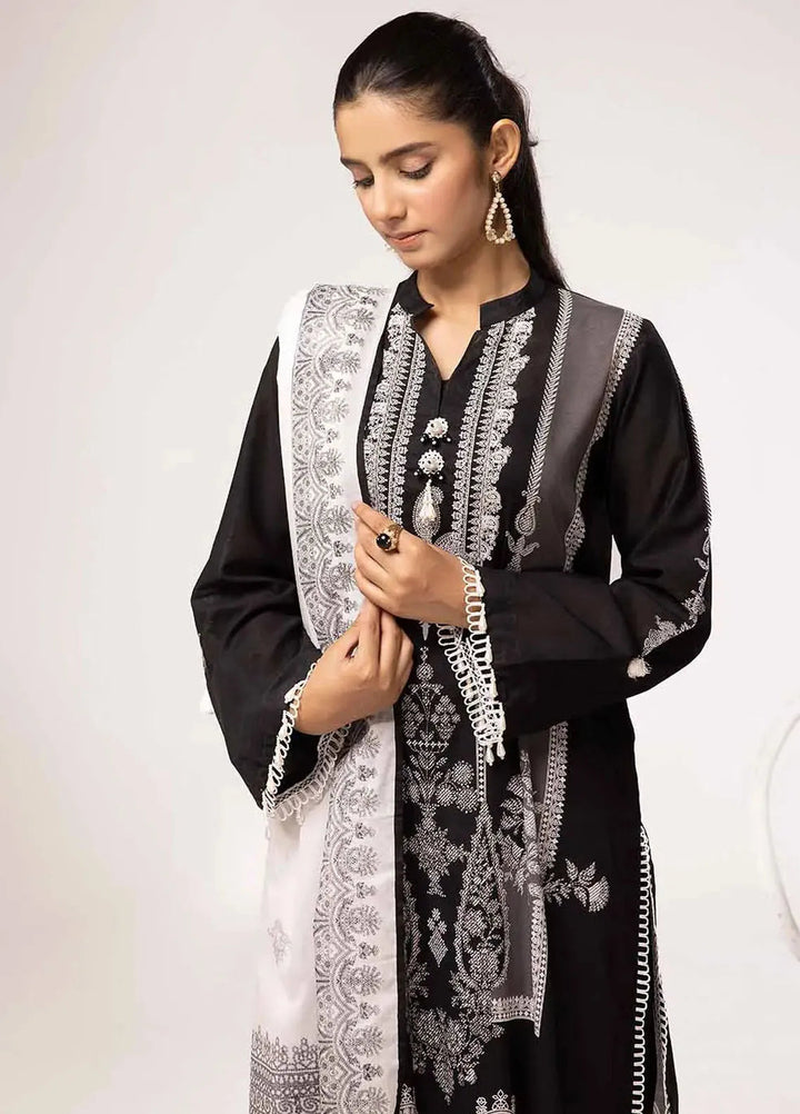 Slate By Gul Ahmed Printed Lawn Suit Unstitched 2 Piece GA24SBW BT-42005 - Summer Collection