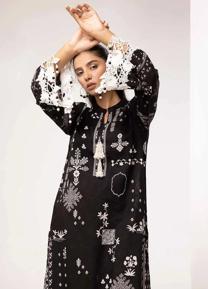 Slate By Gul Ahmed Printed Lawn Suit Unstitched 2 Piece GA24SBW BT-42007 - Summer Collection