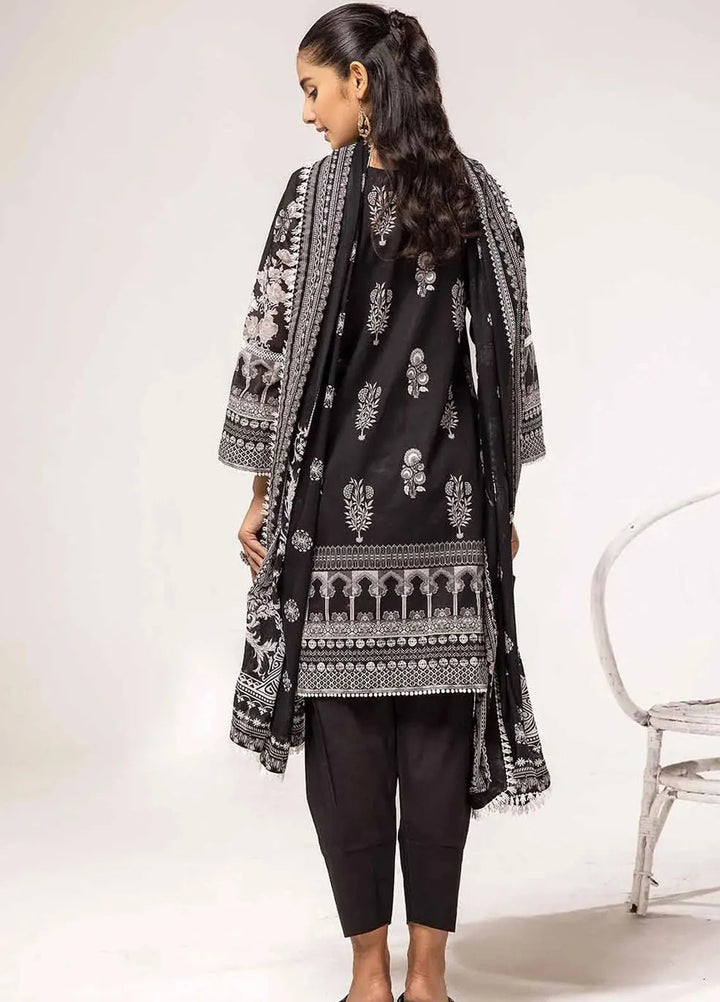 Slate By Gul Ahmed Printed Lawn Suit Unstitched 3 Piece GA24SBW B-42018 - Summer Collection