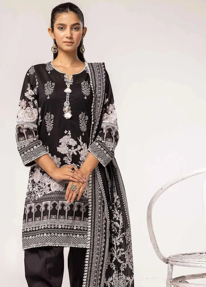 Slate By Gul Ahmed Printed Lawn Suit Unstitched 3 Piece GA24SBW B-42018 - Summer Collection