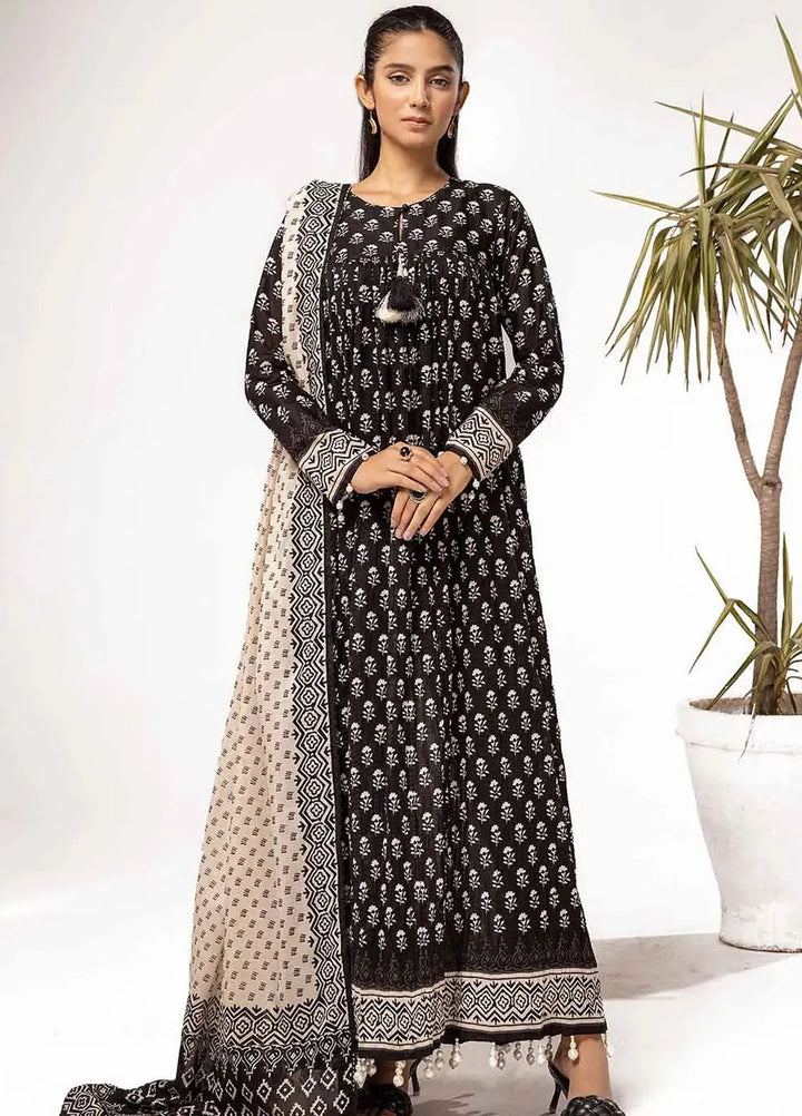 Slate By Gul Ahmed Printed Lawn Suit Unstitched 3 Piece GA24SBW B-42023 - Summer Collection