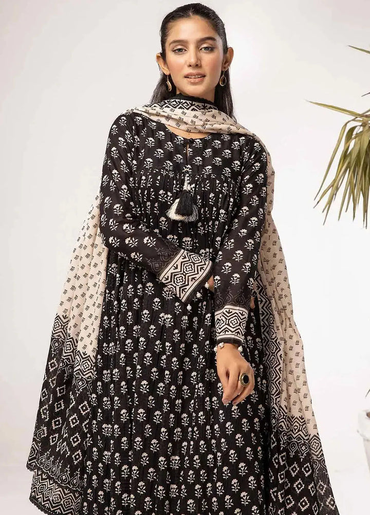 Slate By Gul Ahmed Printed Lawn Suit Unstitched 3 Piece GA24SBW B-42023 - Summer Collection