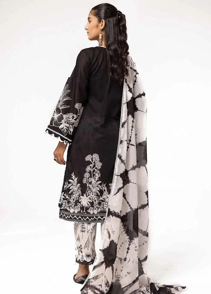 Slate By Gul Ahmed Printed Lawn Suit Unstitched 3 Piece GA24SBW B-42025 - Summer Collection