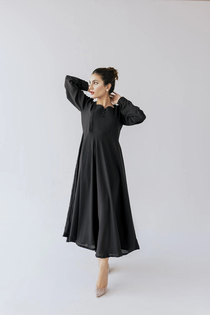 Slay Wear Pret Casual Georgette Shirt Midnight Magic Dress