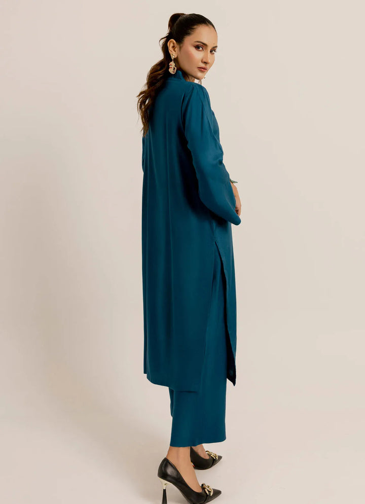 Slay Wear Pret Casual Linen 2 Piece Aqua Teal Set