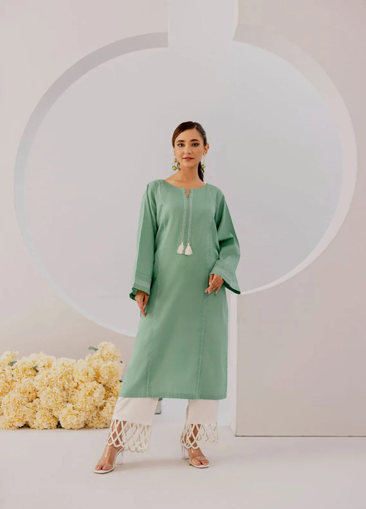 Slay Wear Pret Embroidered Cotton 2 Piece Jade Breeze Set